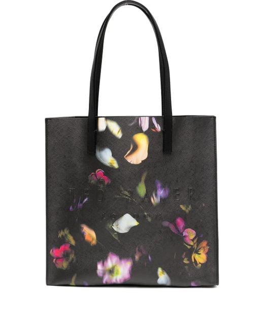 Ted Baker Black Shopper Mit Blumen-Print