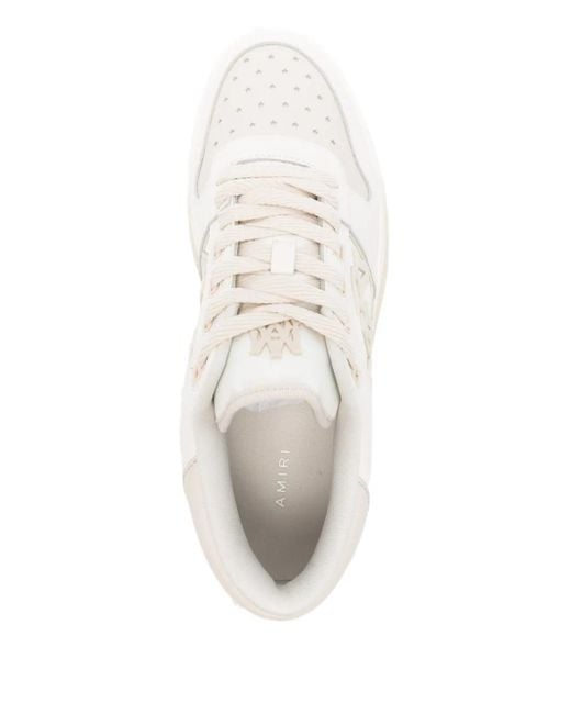 Amiri White Logo-Plaque Low-Top Sneakers for men