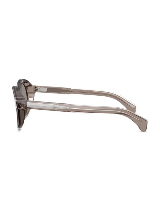 Moncler Gray Aurone Round-Frame Sunglasses
