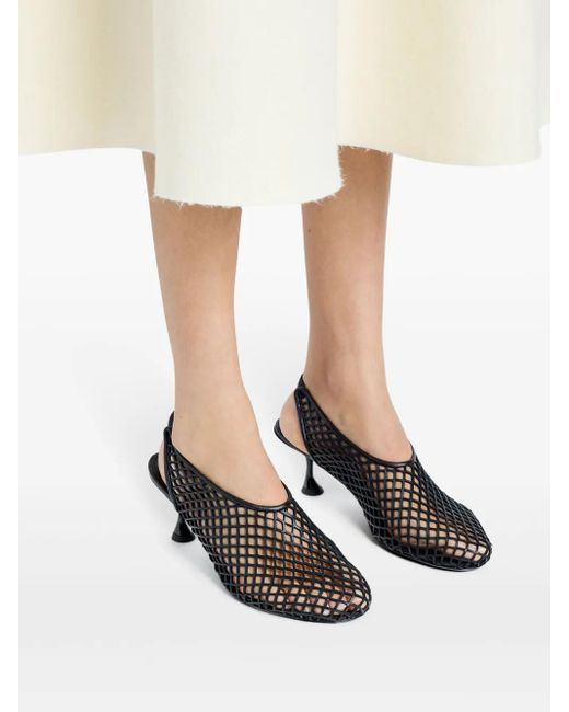 Proenza Schouler Black Tee Perforated Pumps