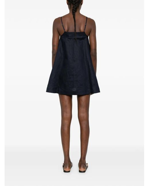 Bondi Born Black Leiden Square-Neck Mini Dress