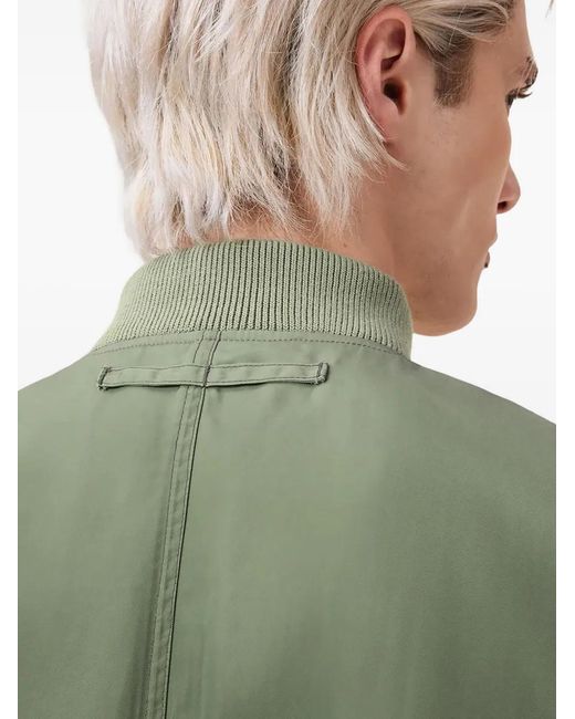 AllSaints Green Cascade Zip-Fastening Ribbed-Cuff Bomber Jacket for men