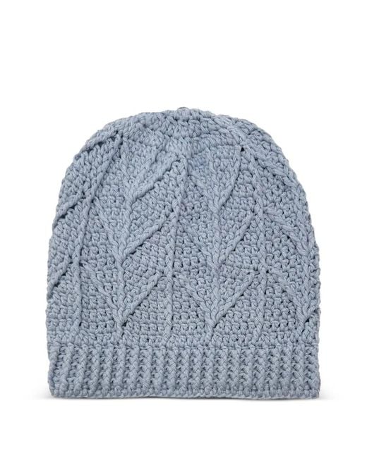 Chrome Hearts Blue Star-Patch Beanie Hat for men