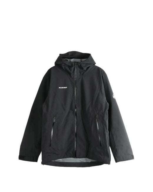 Mammut Black Logo-Print Hooded Jacket