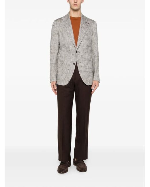 Tagliatore Gray Two-Button Blazer for men