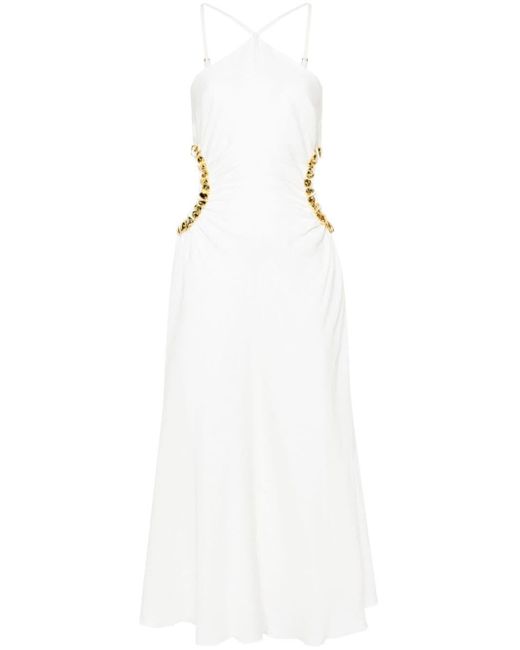 Cult Gaia Silvia Maxi-jurk Met Uitgesneden Details in het White