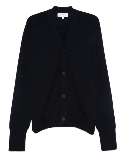 メンズ Studio Nicholson ボタン カーディガン Black