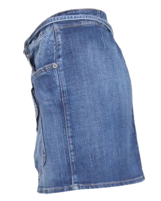 DSquared² Blue Pocket Tie Mini Skirt