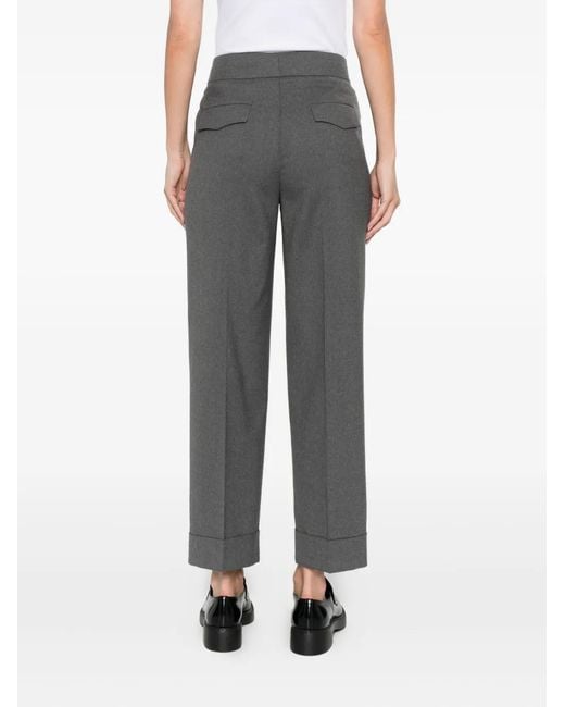 Peserico Gray Cuffed Trousers