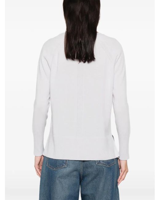 Purotatto White Long-Sleeve Sweater