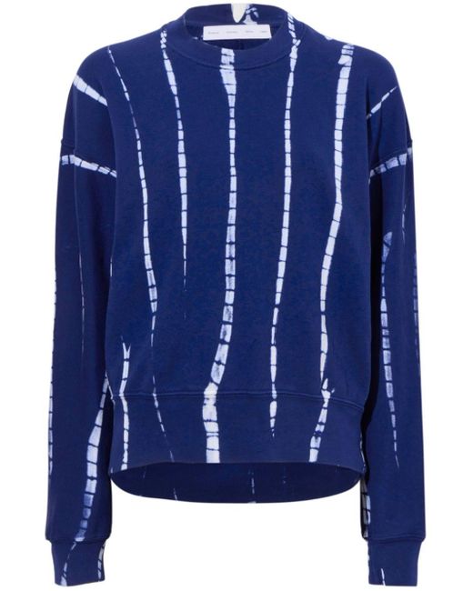 Proenza Schouler Blue Blake Sweatshirt mit Batik-Print