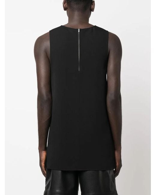 Jil Sander Black Half-Zip Long Tank Top for men
