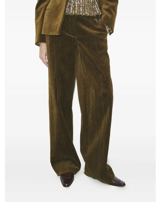 Tory Burch Green Corduroy Trousers