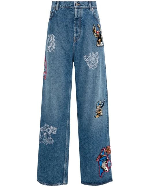 Off-White c/o Virgil Abloh Blue Off- Jeans for men