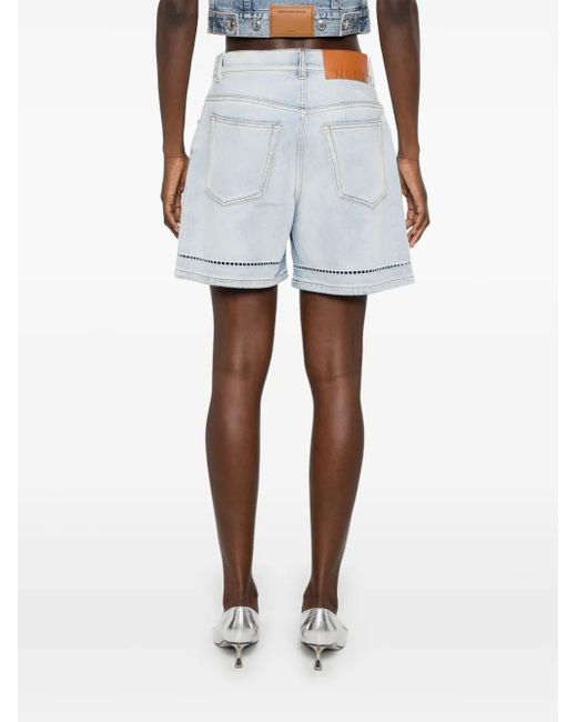 MSGM Denim Shorts in het Blue