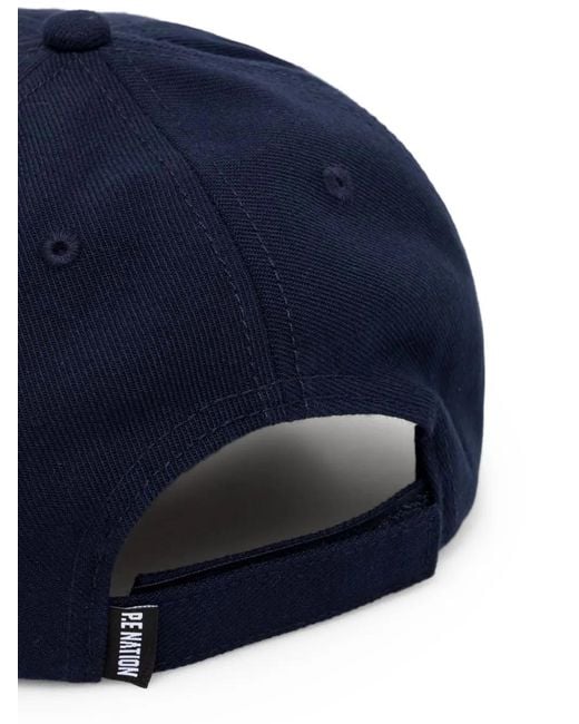 P.E Nation Blue Logo-Patch Baseball Cap