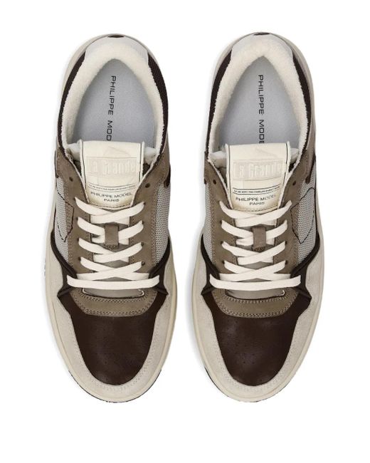Philippe Model Brown Low-Top Sneakers With Panels for men