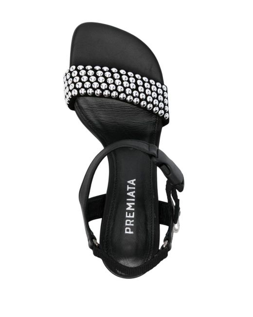 Premiata Black Sandalen mit Nietenverzierung 65mm