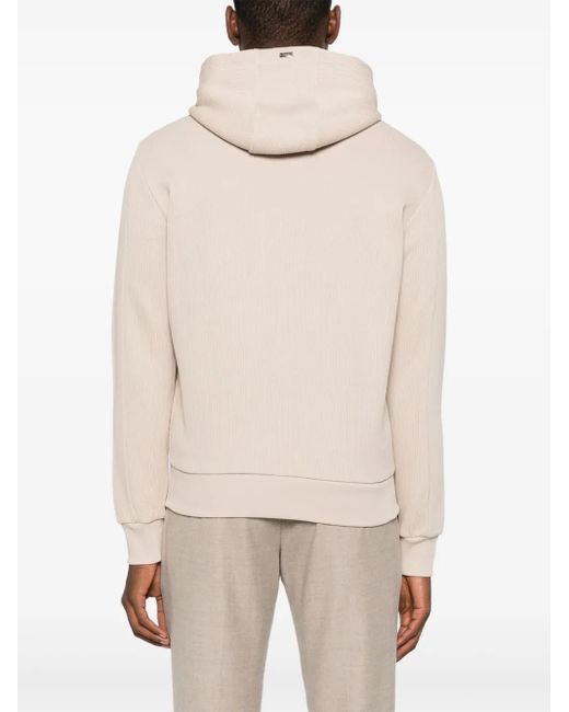 Herno Natural Hooded Zip-Up Jacket for men