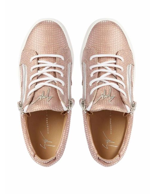 Giuseppe Zanotti Brown Gail Metallic-Effect Sneakers