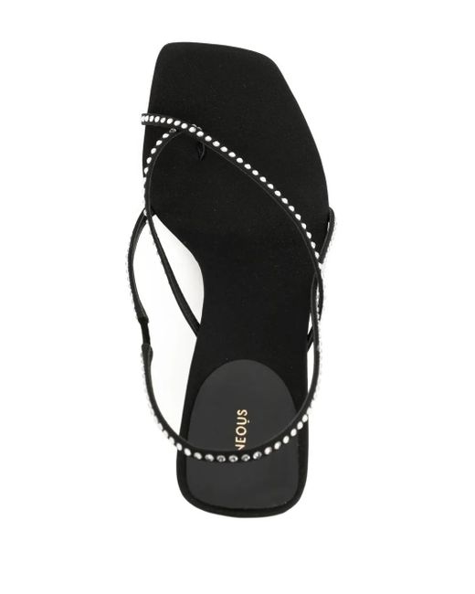 Neous Black Shamali Strap-design 65mm Sandals