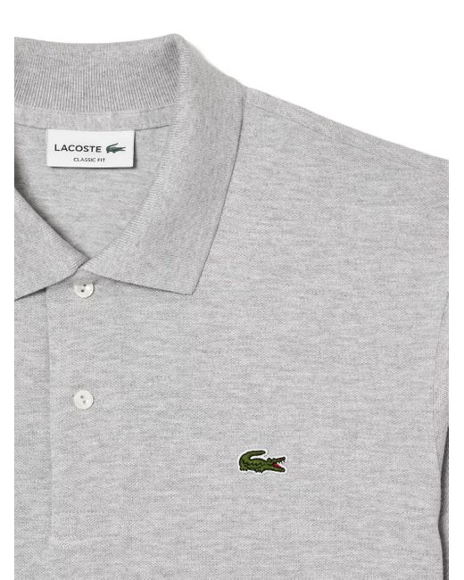 Polo con logo bordado Lacoste de hombre de color Gray