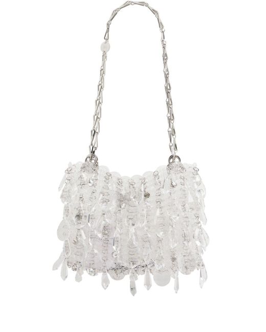Rabanne White Crystal-embellished Shoulder Bag