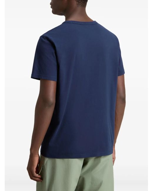 Woolrich Blue Graphic-Print T-Shirt for men