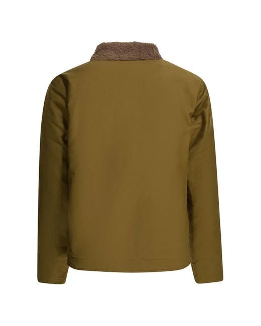 Buzz Rickson's Green N-1 Shearling-Collar Button-Up Coat for men