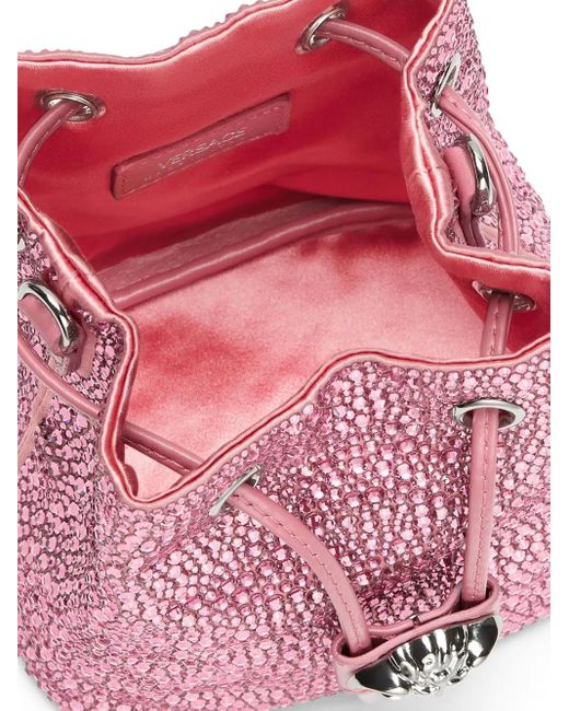 Versace クリスタル ラ メドゥーサ バケットバッグ ミニ Pink