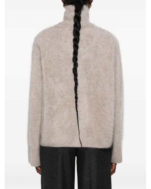 Soft Goat White Brushed Cashmere Sweater