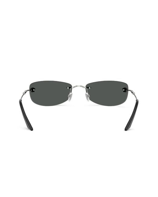 Versace Black Rectangle-Frame Sunglasses for men