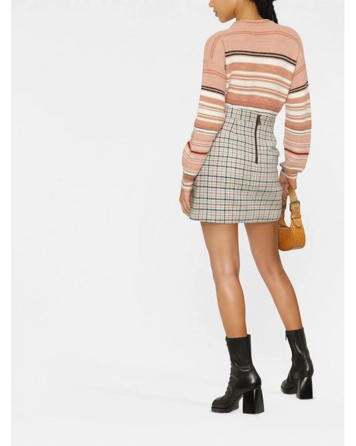 See By Chloé Pink Horizontal Stripe-Pattern Jumper