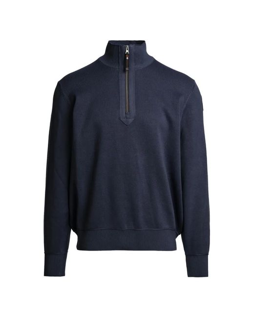 Parajumpers Blue Basic Scoe Half-Zip Sweater for men