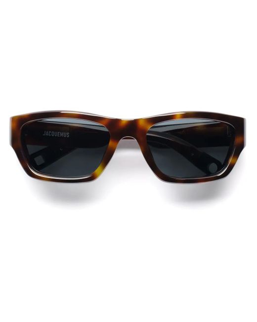 Jacquemus Black Les Lunettes Pilota Rectangular Sunglasses