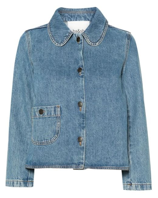 Ba&sh Blue Tiny Denim Jacket
