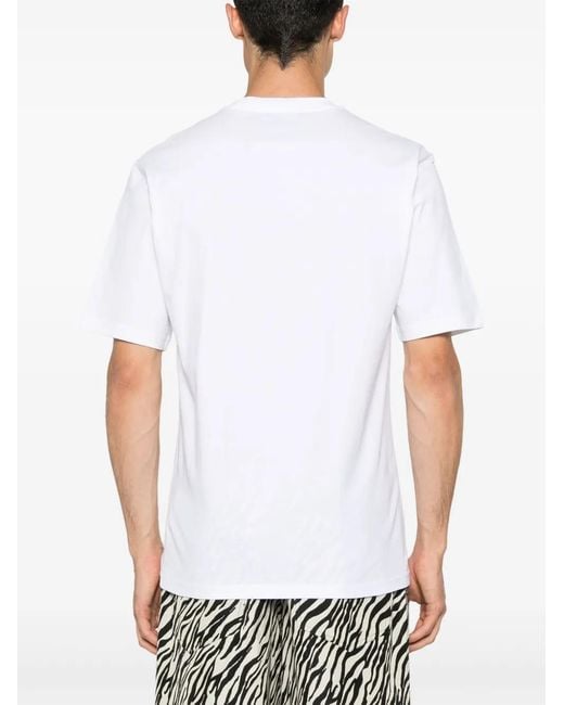 Moschino White T-shirt With Embroidery for men