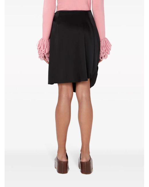 J.W. Anderson Black Draped Asymmetric Miniskirt
