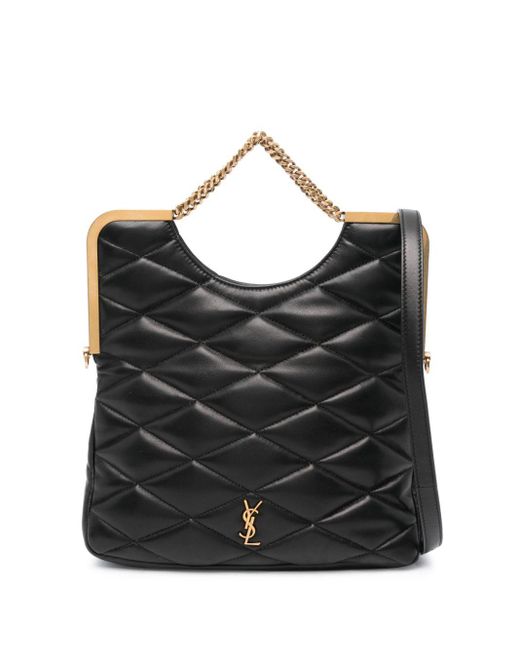 Saint Laurent Black Cerniera Tote Bag