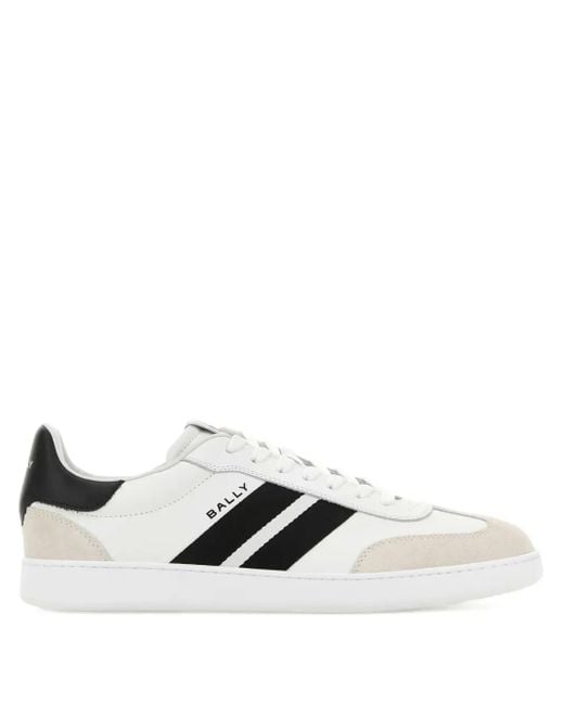 Baskets Retro Crest À Rayures Bally pour homme en coloris White