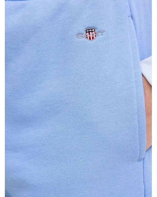 Gant Blue Logo-Embroidered Drawstring Shorts