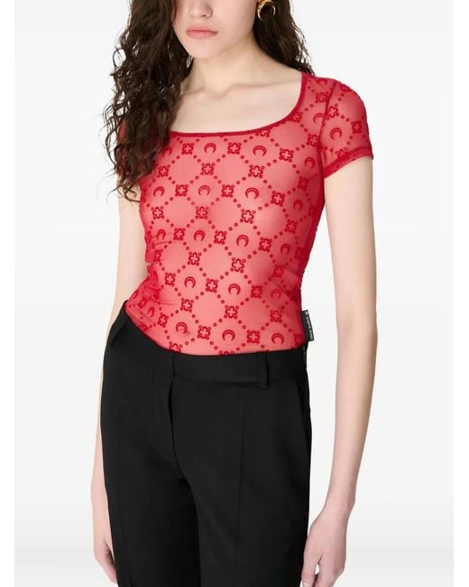 MARINE SERRE Red Top Monogram