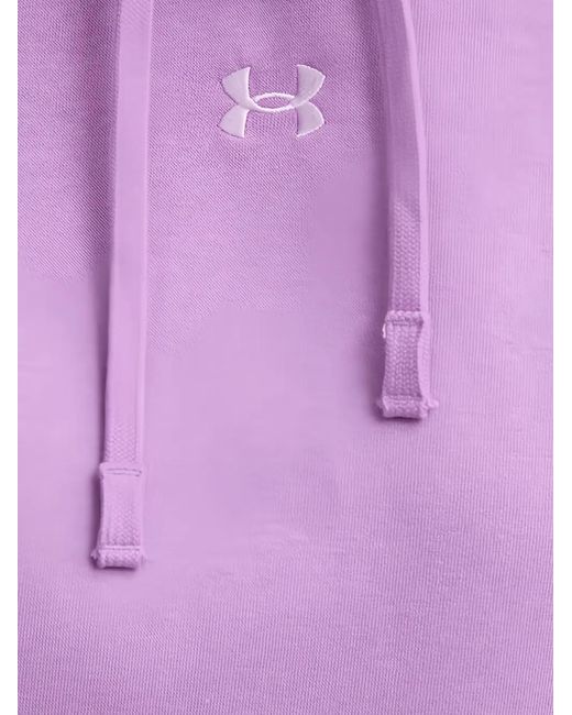 Under Armour Purple Hoodie Rival À Lien De Resserrage Et Poche Kangourou