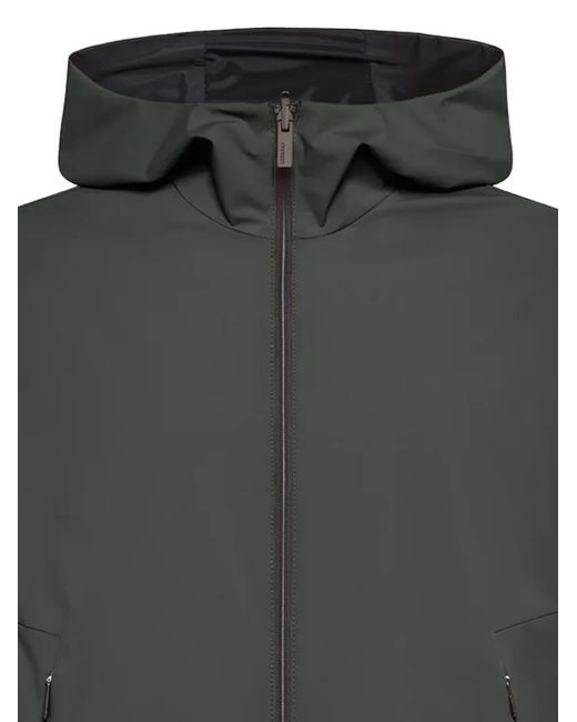 Rrd Green Hooded Zip-Front Jacket for men