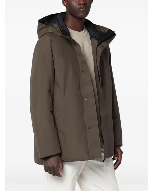 Goldwin Brown Hooded Down Jacket for men