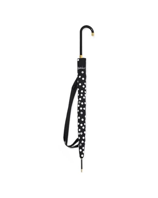 Moschino White Polka-Dot Print Umbrella