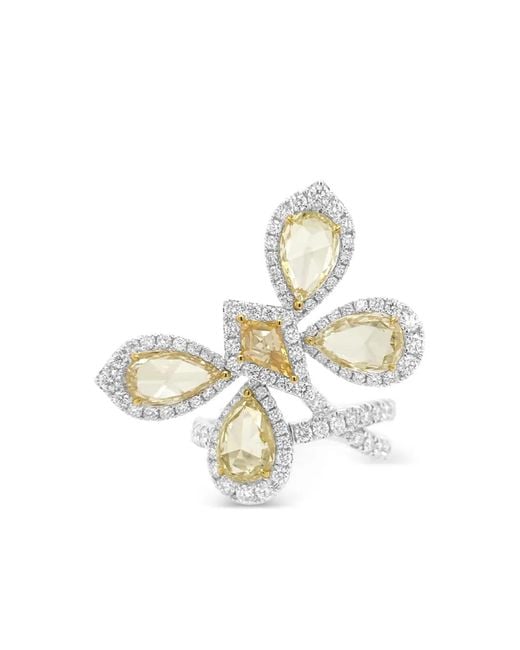 Anillo en oro amarillo y blanco de 18 ct con diamante HYT Jewelry de color White