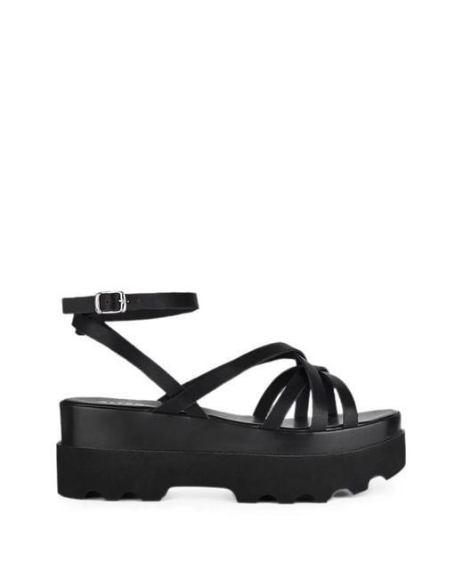 Altercore Black Dolo Strappy Platform Sandals