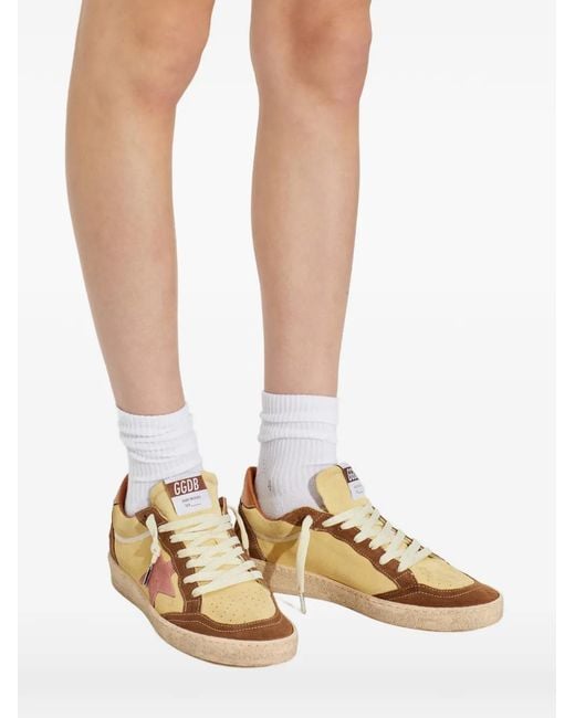 Golden Goose Deluxe Brand Natural Star-Accented Heel Tab Low-Top Sneakers