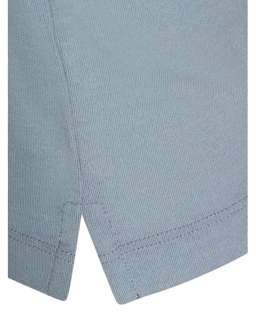 Zanone Blue Buttoned Polo Shirt for men
